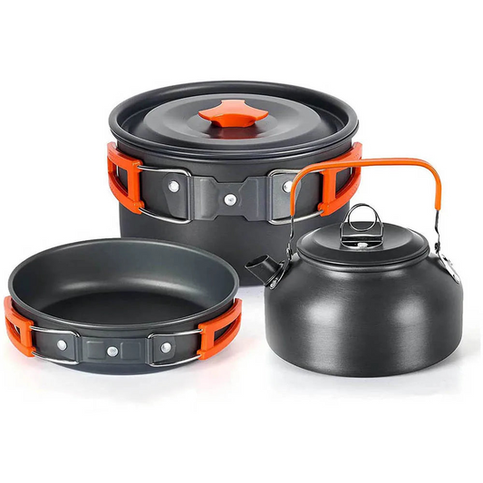 Outdoor Camping Cookware Set Orange-0