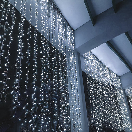 NNEDSZ Decor Outdoor LED Plug In Fairy Lights - White - 200 Lights-0